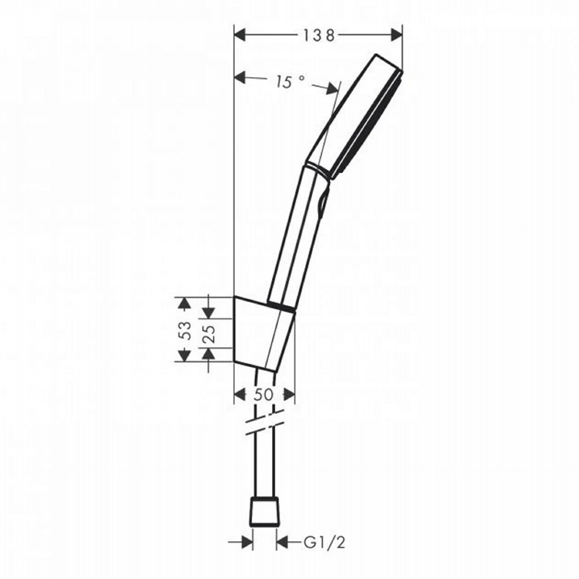 Душовий набір Pulsify Select Relaxation 105 3jet Porter 1.25 м  Matt Black Hansgrohe (24302670)
