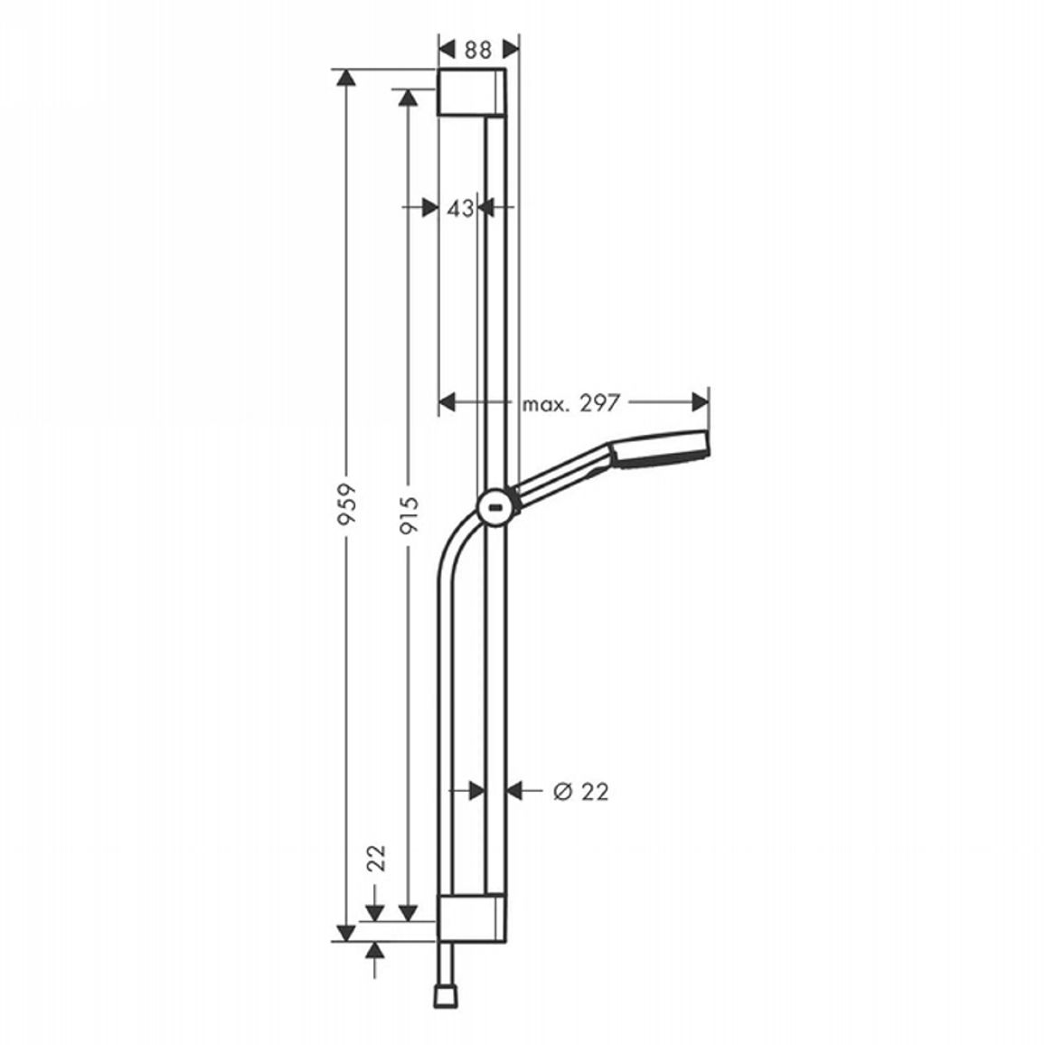 Душовий набір Pulsify Select Relaxation 105 3jet 90 см EcoSmart  Matt White Hansgrohe (24171700)
