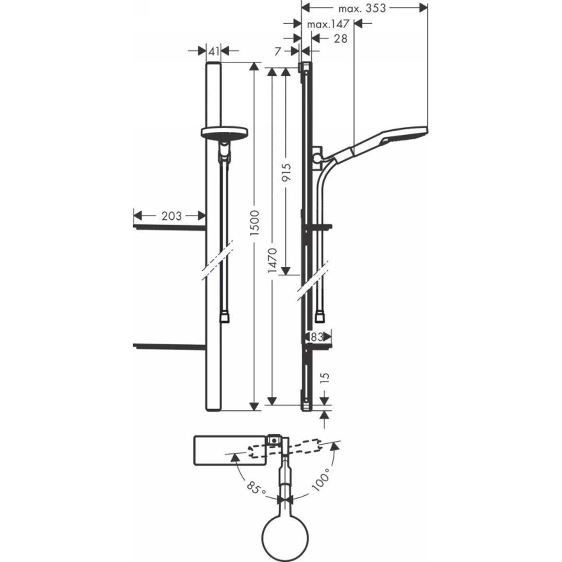 Душовий набір Hansgrohe Raindance Select S 120/150 см 3jet Chrome Hansgrohe (27646000) Душовий набір Hansgrohe Raindance Select S 120/150 см 3jet Chrome Hansgrohe (27646000)