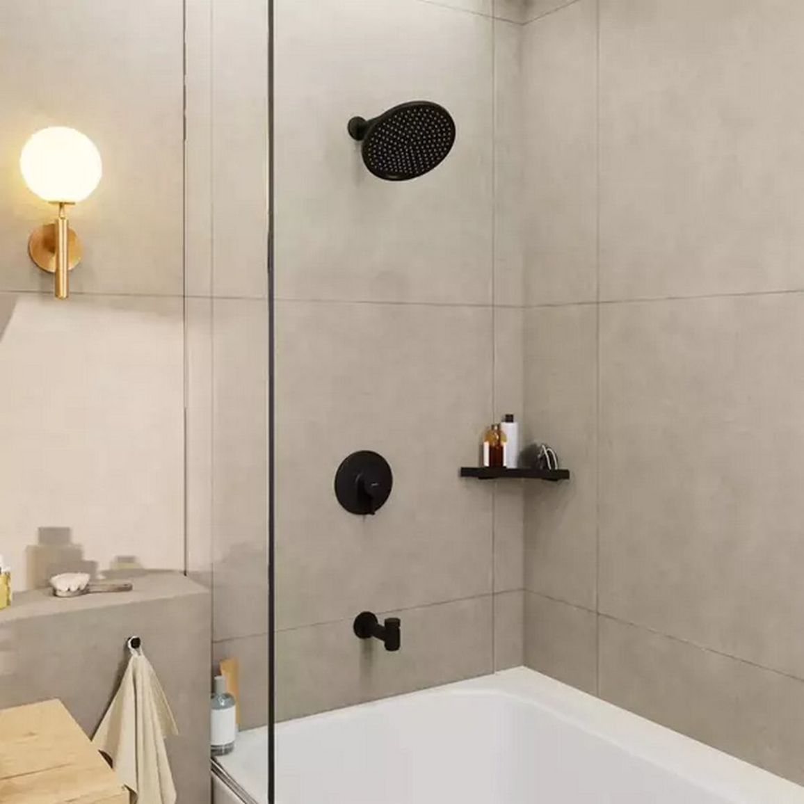 Верхний душ Hansgrohe Crometta S 240 1jet EcoSmart 9 л/мин Matt Black Hansgrohe (26724670)
