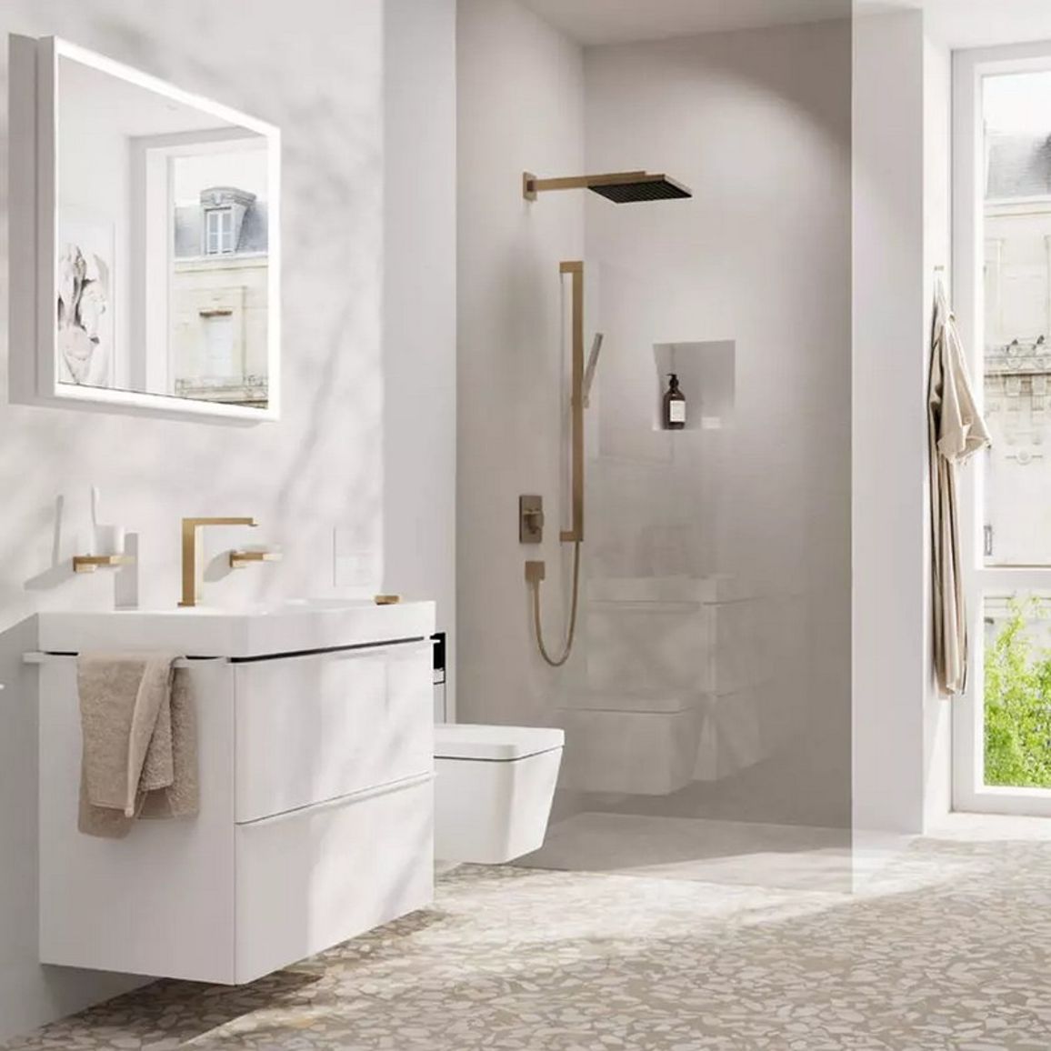 Верхній душ Hansgrohe Pulsify E 260 1jet EcoSmart Brushed Bronze Hansgrohe (24331140) Верхній душ Hansgrohe Pulsify E 260 1jet EcoSmart Brushed Bronze Hansgrohe (24331140)