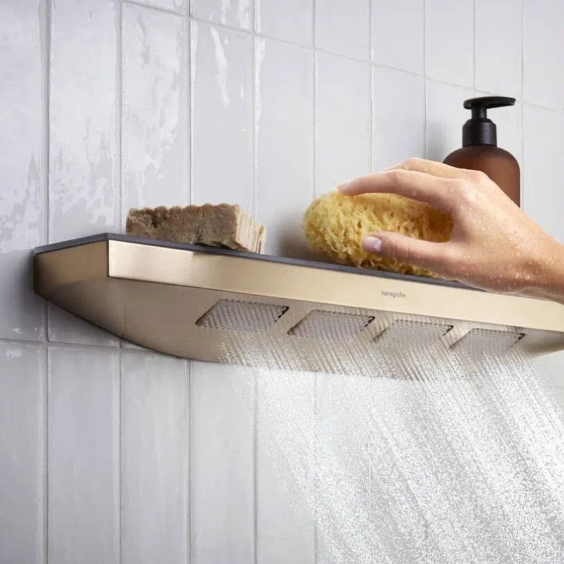 Боковой душ-полочка Hansgrohe Rainfinity 500 1jet Brushed Bronze Hansgrohe (26243140) Боковой душ-полочка Hansgrohe Rainfinity 500 1jet Brushed Bronze Hansgrohe (26243140)