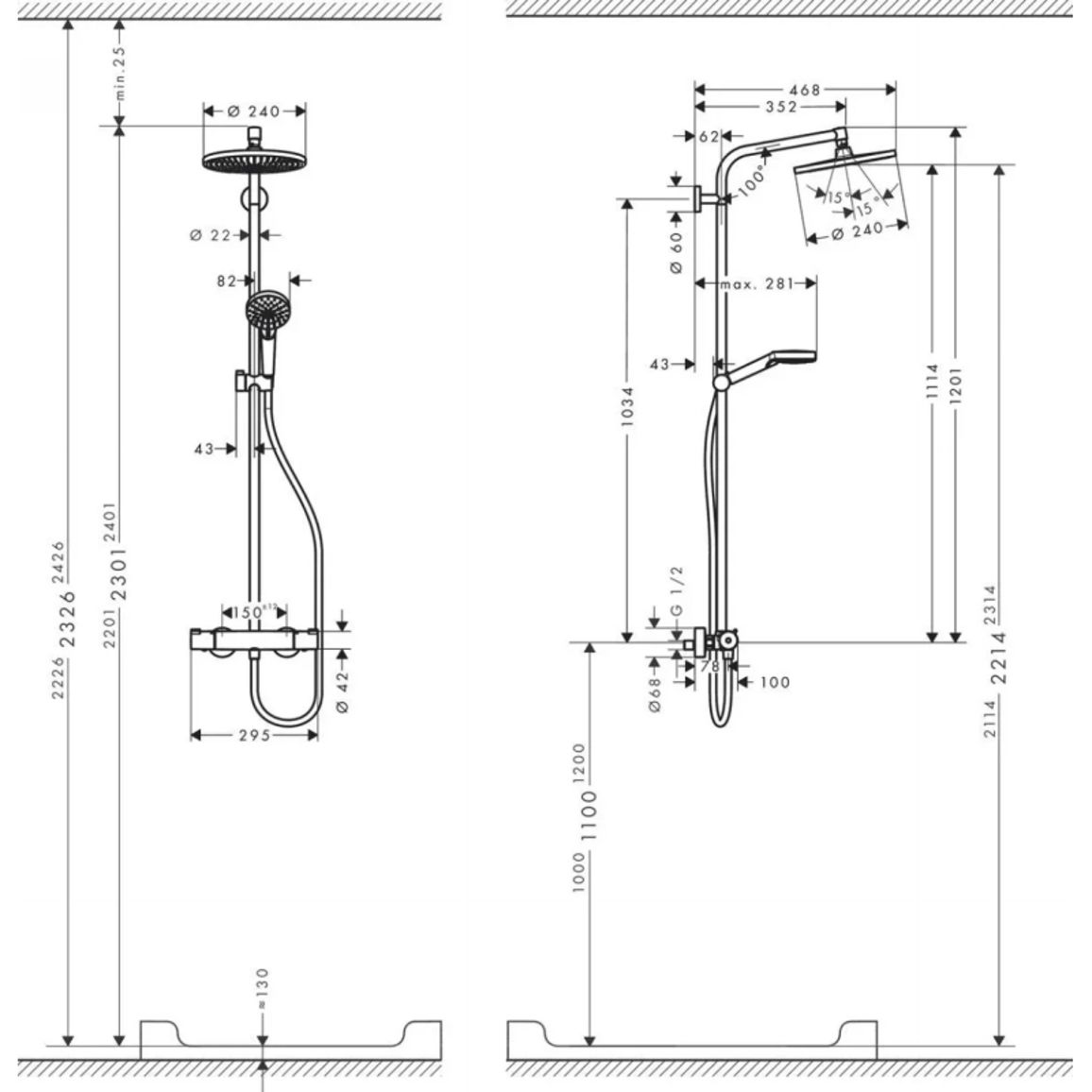 Душова система Hansgrohe Showerpipe Crometta S240 1jet з термостатом Chrome Hansgrohe (27267000) Душова система Hansgrohe Showerpipe Crometta S240 1jet з термостатом Chrome Hansgrohe (27267000)
