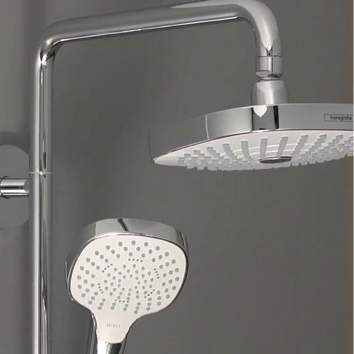 Душова система Croma E Showerpipe Select 180 2jet Showerpipe Chrome/White Hansgrohe (27258400) Душова система Croma E Showerpipe Select 180 2jet Showerpipe Chrome/White Hansgrohe (27258400)