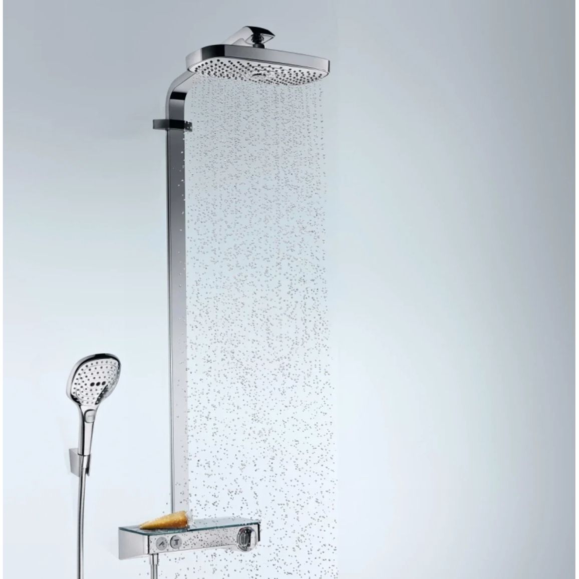 Душова система Raindance SelectE Showerpipe 300 2Jet з термостатом White/Chrome Hansgrohe (27126400)