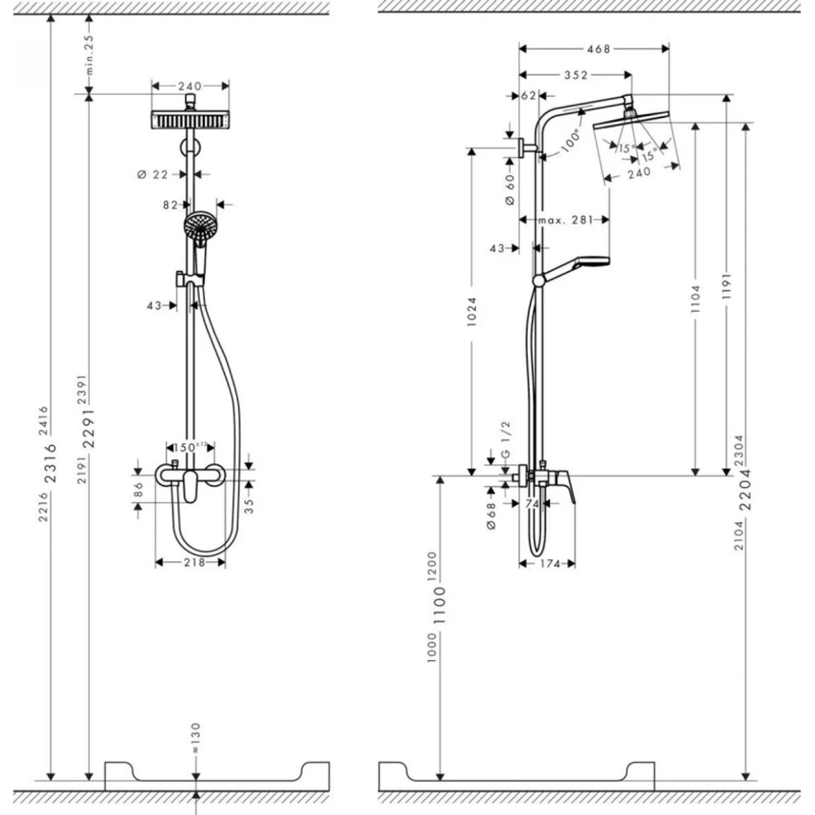 Душова система Hansgrohe Crometta E Showerpipe 240 1jet зі змішувачем Chrome Hansgrohe (27284000) Душова система Hansgrohe Crometta E Showerpipe 240 1jet зі змішувачем Chrome Hansgrohe (27284000)