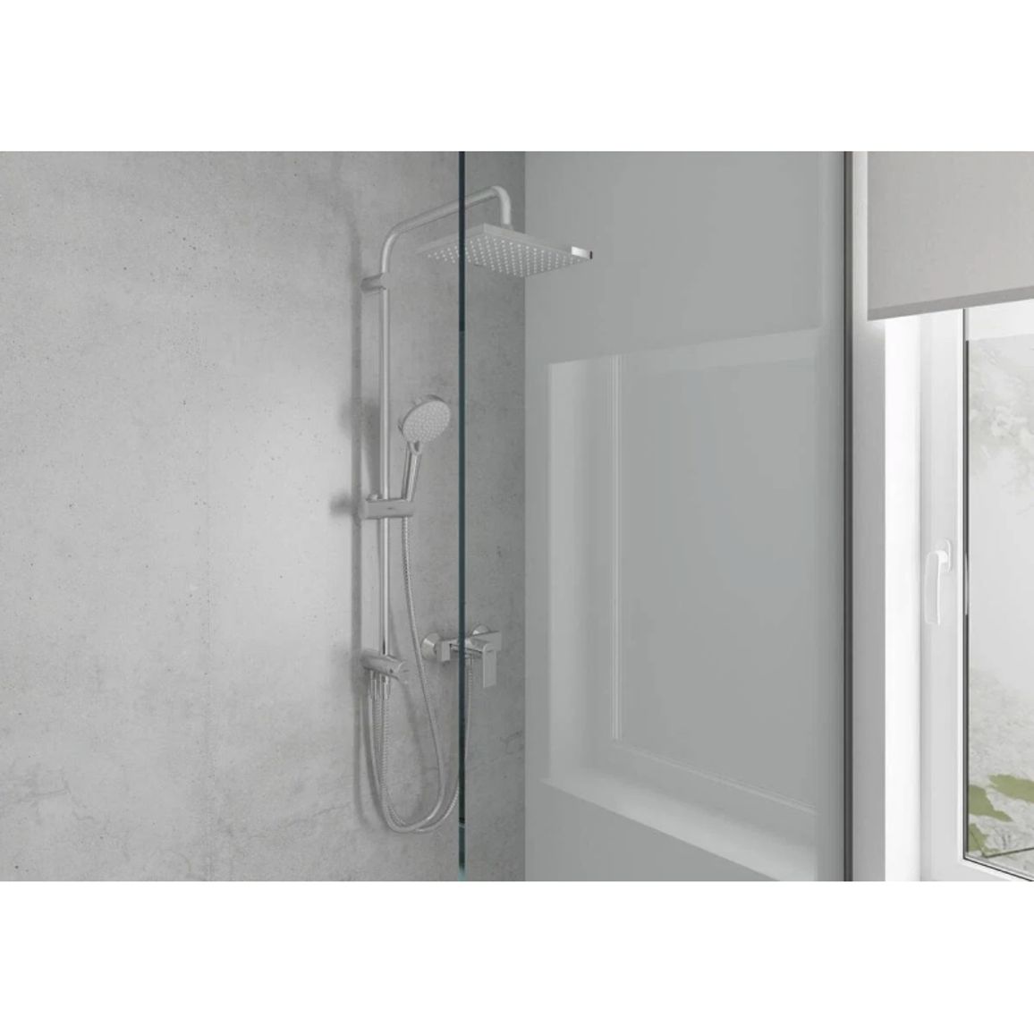 Душова система Hansgrohe Vernis Shape Showerpipe 230 1jet Reno Chrome Hansgrohe (26282000) Душова система Hansgrohe Vernis Shape Showerpipe 230 1jet Reno Chrome Hansgrohe (26282000)