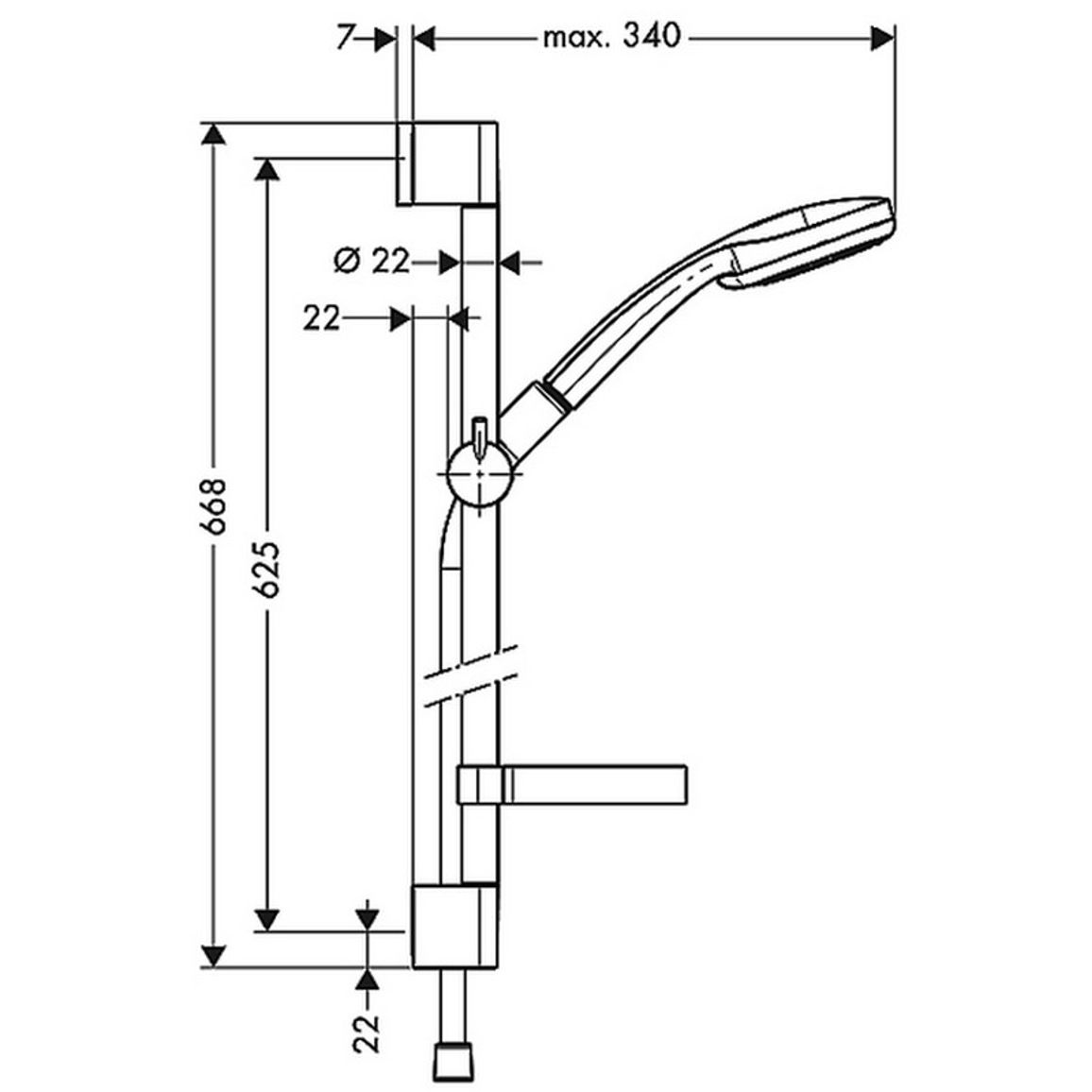 Душовий набір Hansgrohe Croma 100 Multi Chrome Hansgrohe (27775000) Душовий набір Hansgrohe Croma 100 Multi Chrome Hansgrohe (27775000)