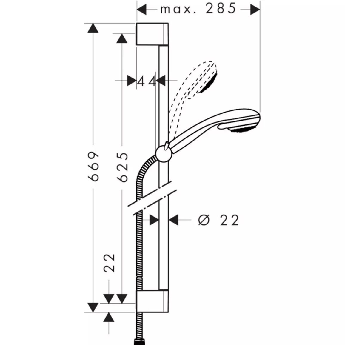 Душовий набір Hansgrohe Crometta 85 Vario Chrome Hansgrohe (27763000) Душовий набір Hansgrohe Crometta 85 Vario Chrome Hansgrohe (27763000)