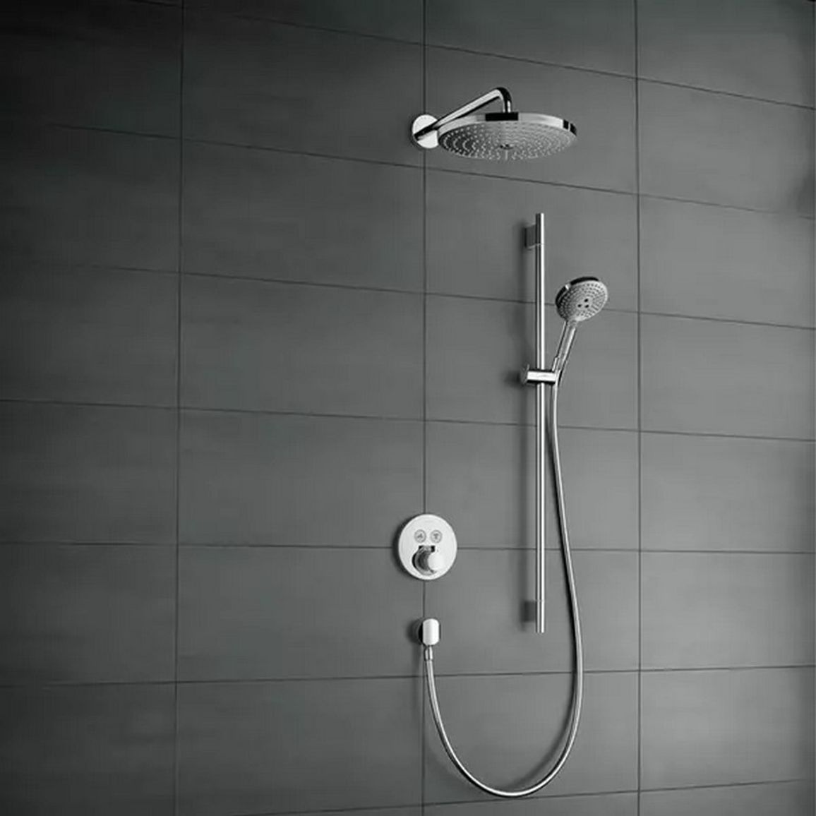 Верхний душ Hansgrohe Raindance Select S Overhead shower 300 2jet White/Chrome Hansgrohe (27378400)
