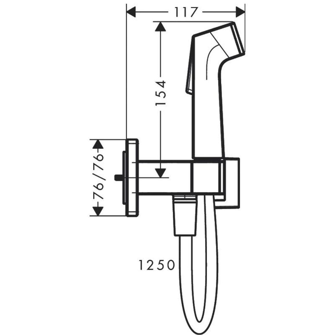 Гигиенический душ Hansgrohe E EcoSmart Chrome Hansgrohe (29233000)
