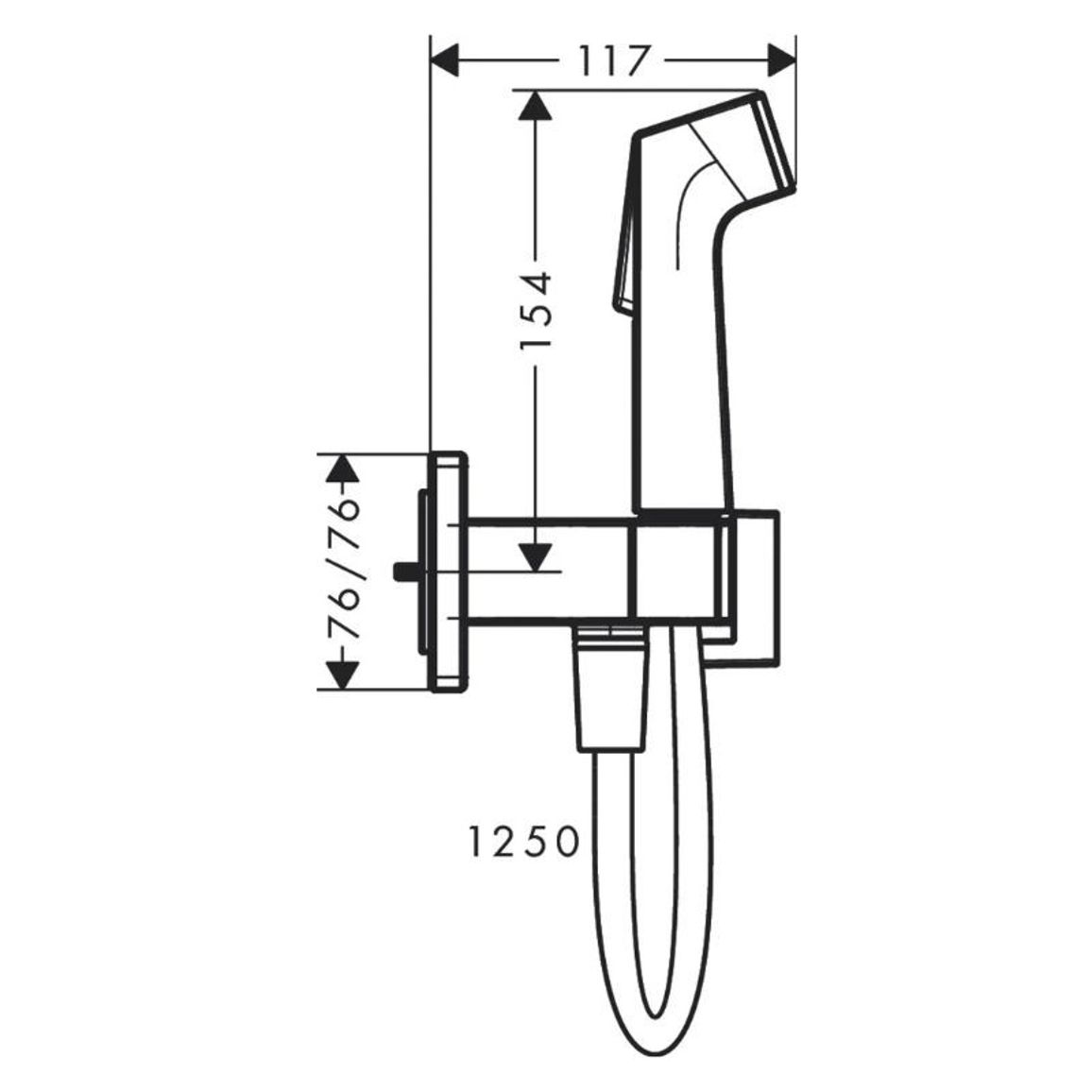 Комплект гігієнічного душу Hansgrohe E EcoSmart Brushed Black Chrome Hansgrohe (29233340) Комплект гігієнічного душу Hansgrohe E EcoSmart Brushed Black Chrome Hansgrohe (29233340)