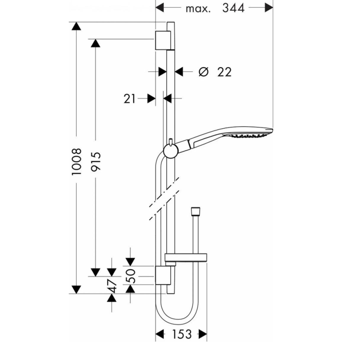 Душовий набір Hansgrohe Raindance Select S 150 3jet Chrome Hansgrohe (27803000) Душовий набір Hansgrohe Raindance Select S 150 3jet Chrome Hansgrohe (27803000)