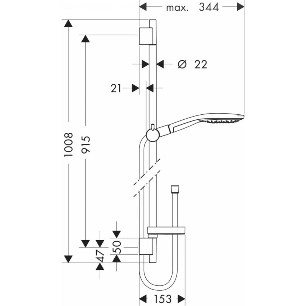 Душовий набір Hansgrohe Raindance Select 150/Unica S Hansgrohe (27803400) Душовий набір Hansgrohe Raindance Select 150/Unica S Hansgrohe (27803400)
