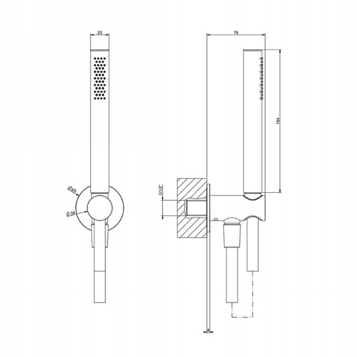 Душевой комплект 316, матовая сталь Gessi (54023-239)