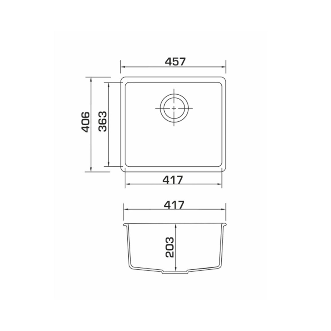 Мойка Under top marron (457*406mm.) гранит GRANADO Мойка Under top marron (457*406mm.) гранит GRANADO