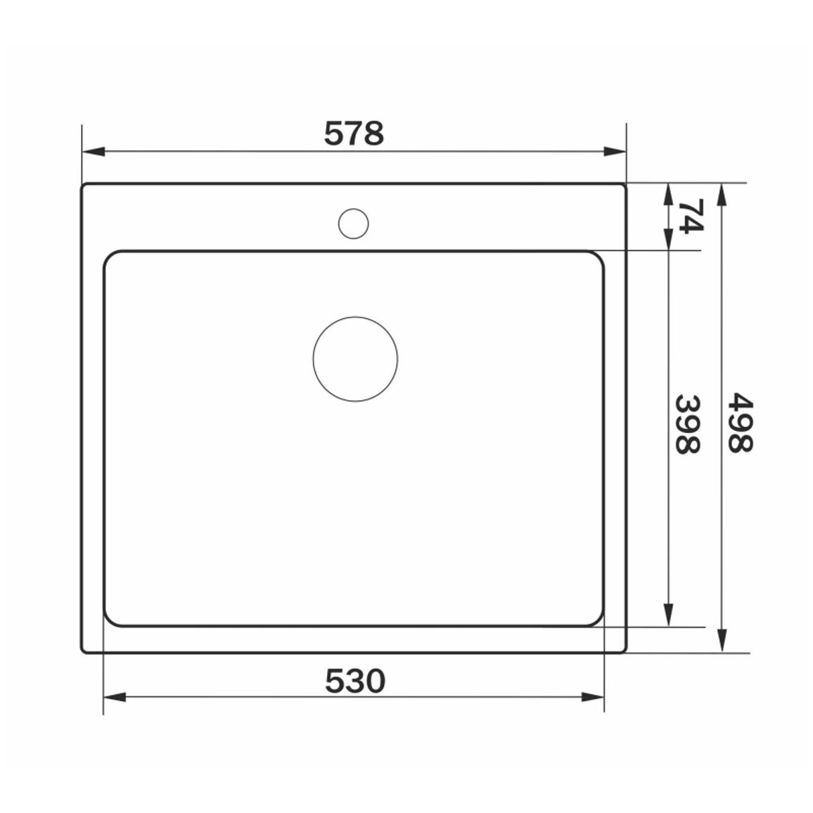 Мойка стальная Villena S304 (580*500*220mm) GRANADO Мойка стальная Villena S304 (580*500*220mm) GRANADO