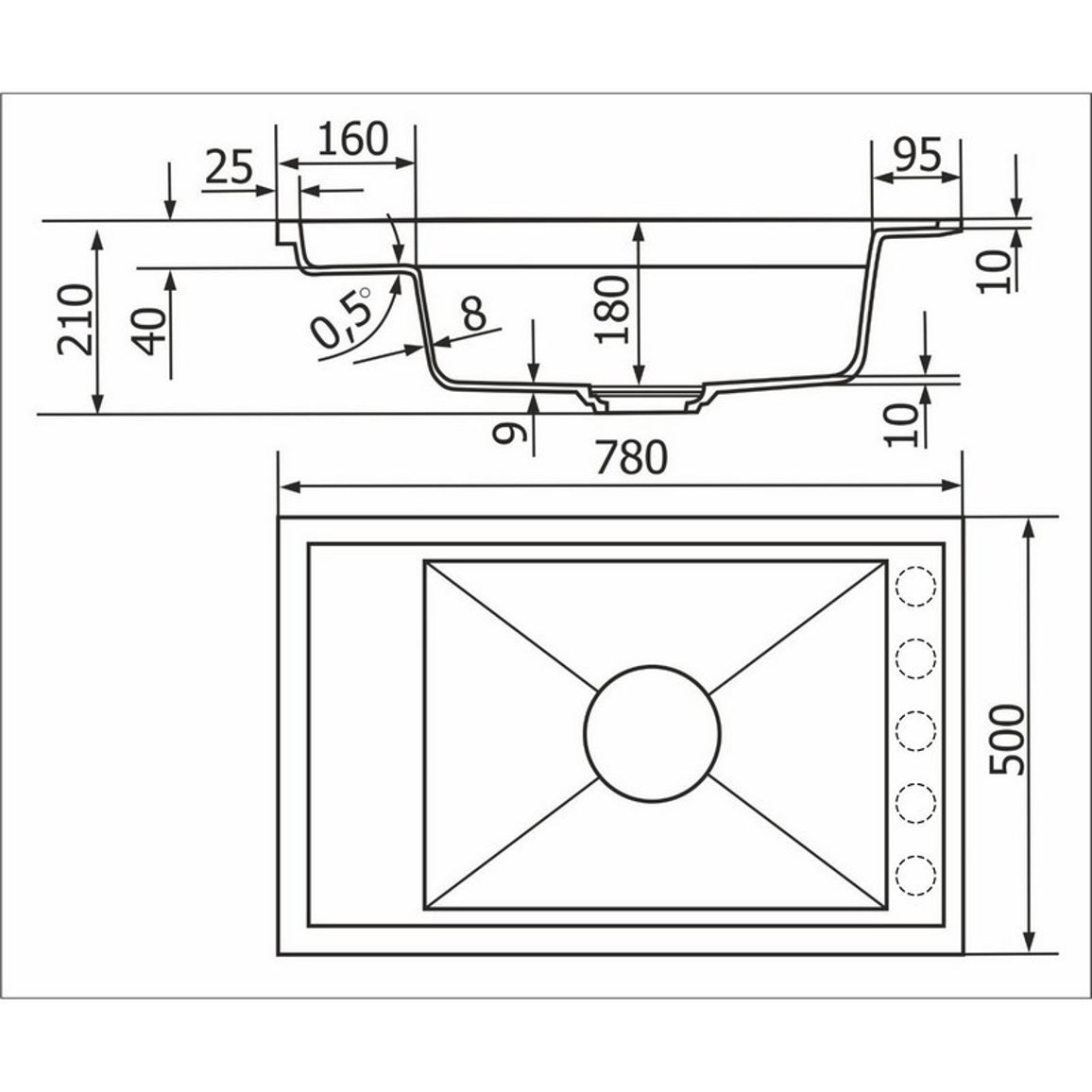 Мийка Estella ivory (780*500mm) граніт GRANADO Мийка Estella ivory (780*500mm) граніт GRANADO