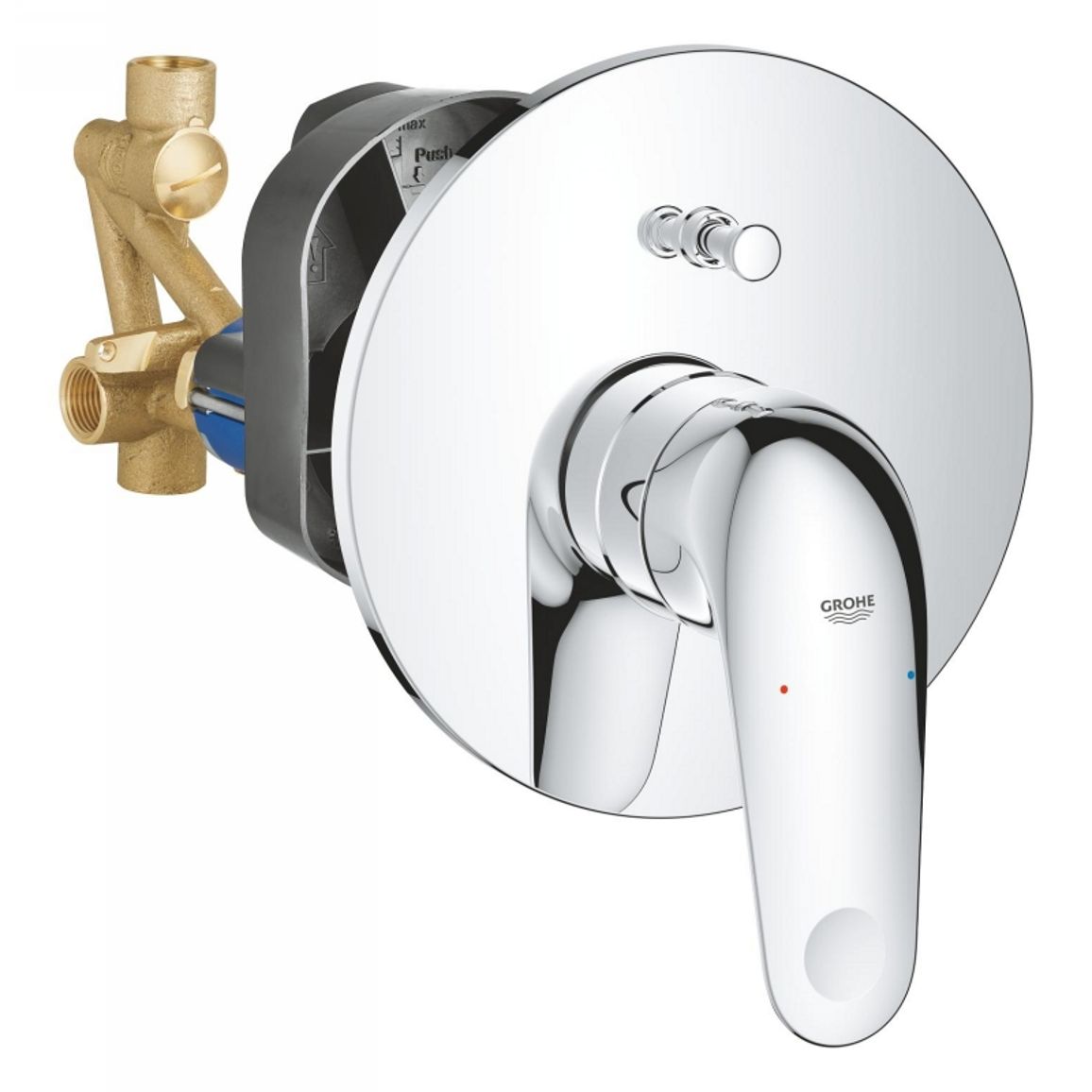 Змішувач для ванни QuickFix Swift прихованого монтажу, хром Grohe Змішувач для ванни QuickFix Swift прихованого монтажу, хром Grohe