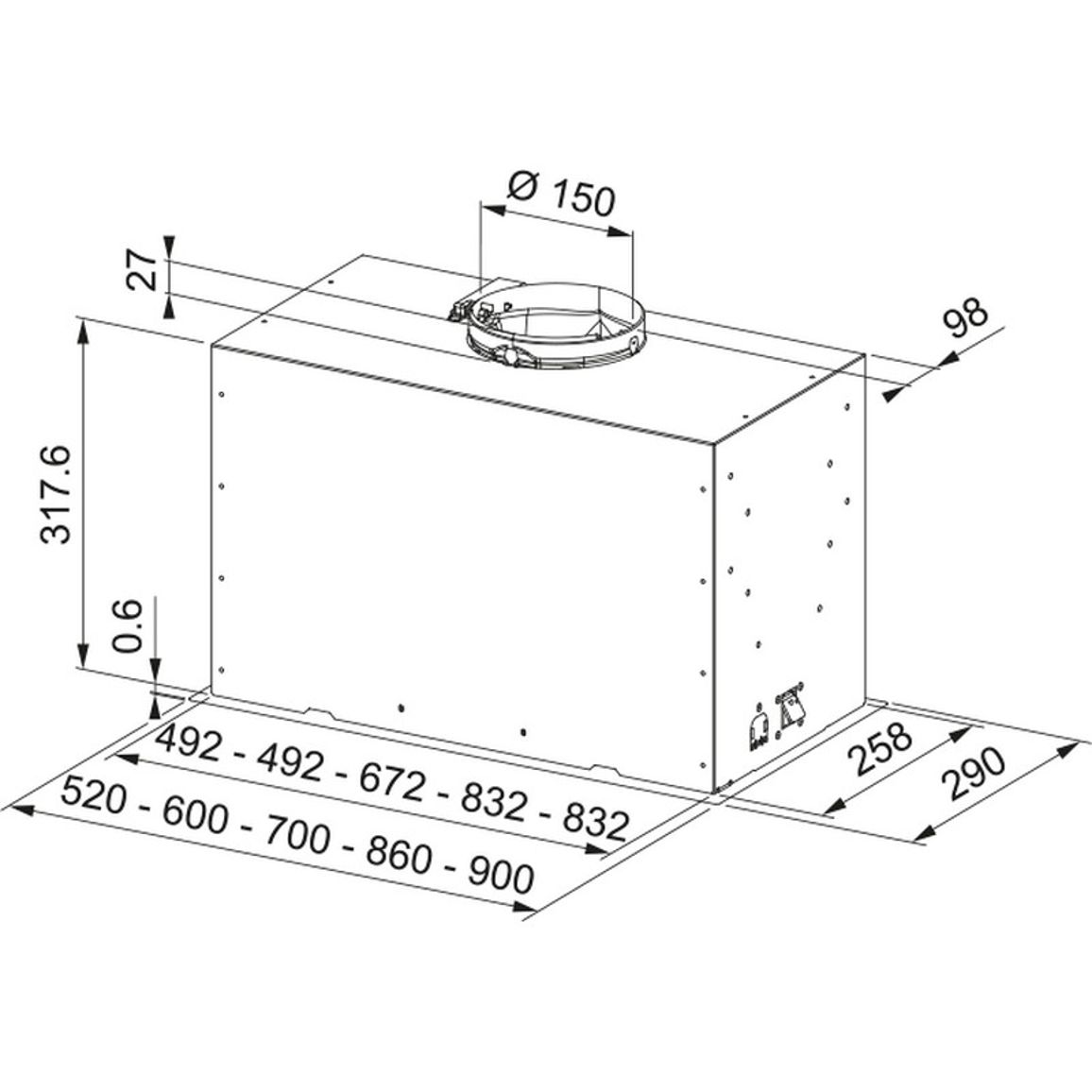 Вытяжка FBFE BK A52 Basic черный 520мм. Franke (305.0729.555) Вытяжка FBFE BK A52 Basic черный 520мм. Franke (305.0729.555)