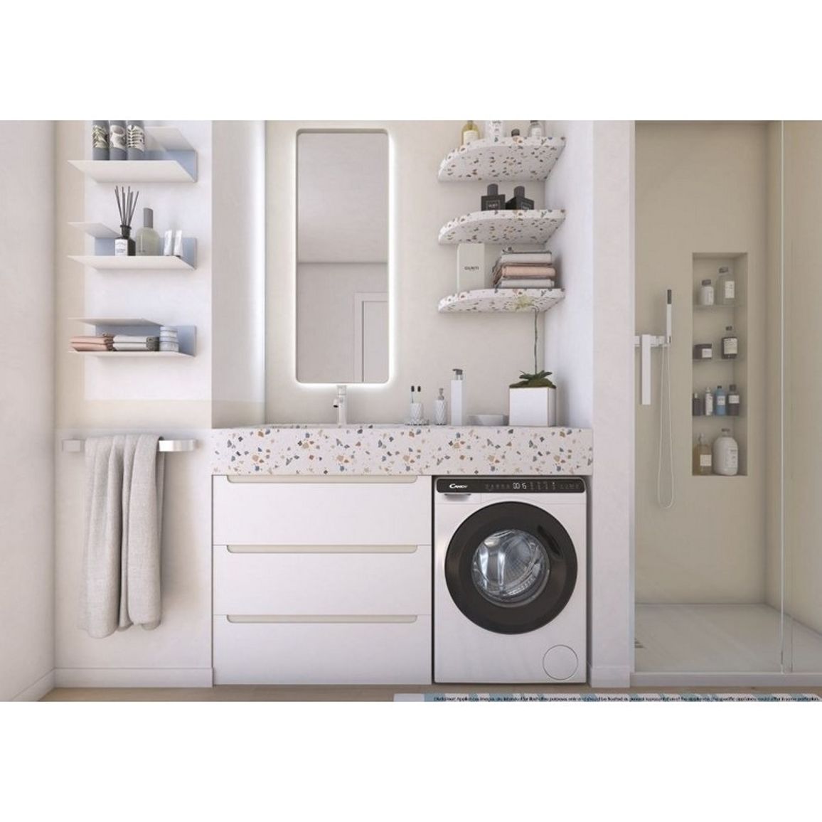 Пральна машина фронтальна CW50-BP12307-S 5кг, висота 70см, Candy