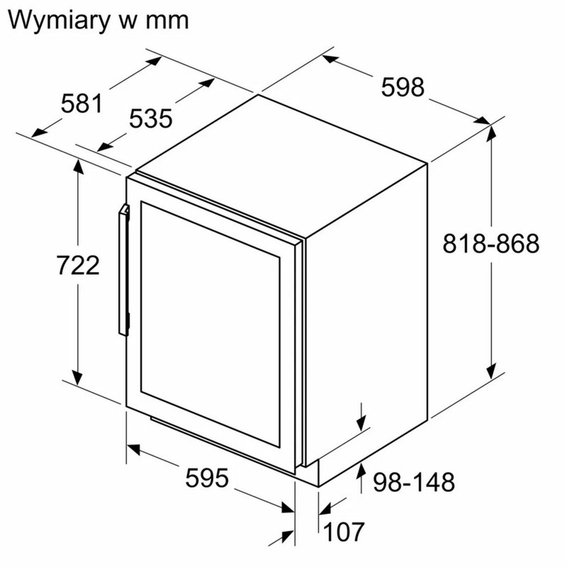 Вбудована винна шафа KU21WAHG0 Siemens Вбудована винна шафа KU21WAHG0 Siemens