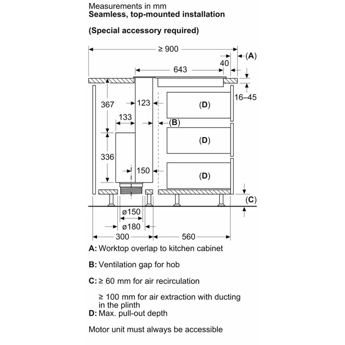 Вытяжка встроенная в столешницу LD88WMM66 Studio Line Siemens