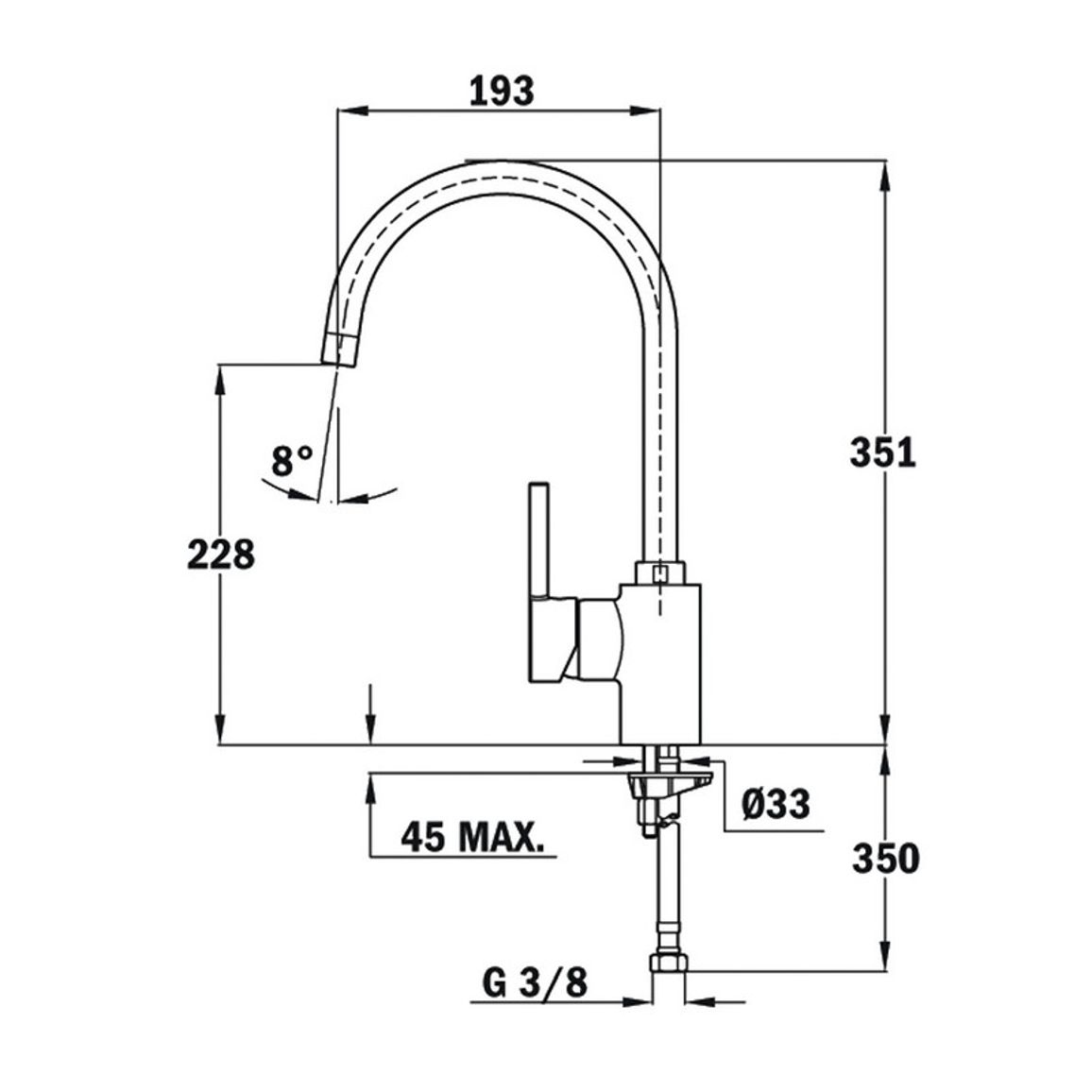Смеситель ARK 915 Alaior-XL H хром Teka (239151200) Смеситель ARK 915 Alaior-XL H хром Teka (239151200)