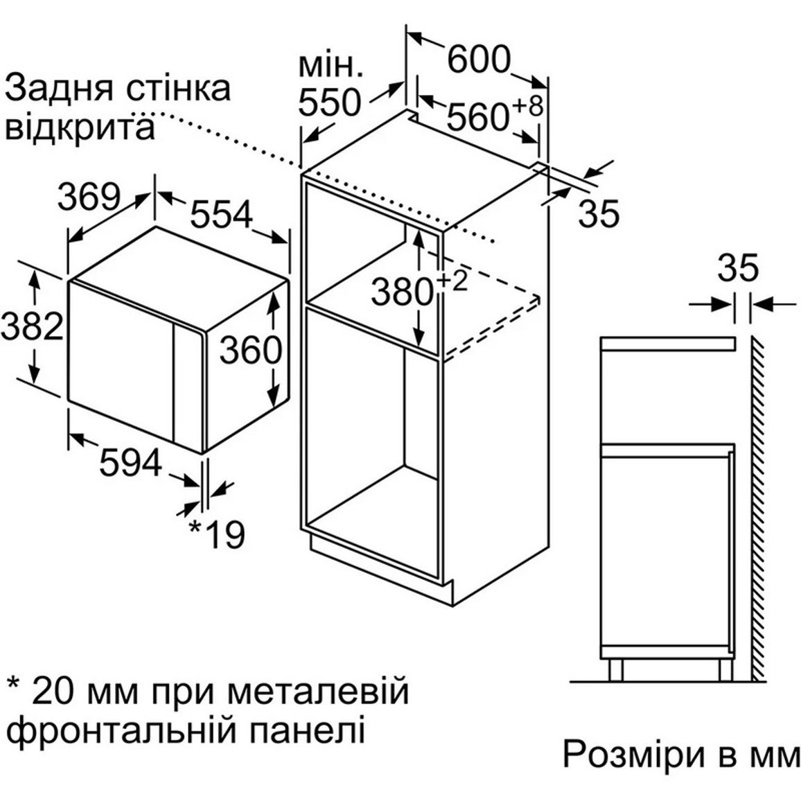 Вбудована микрохвильова піч BEL554MB2 Bosch Вбудована микрохвильова піч BEL554MB2 Bosch