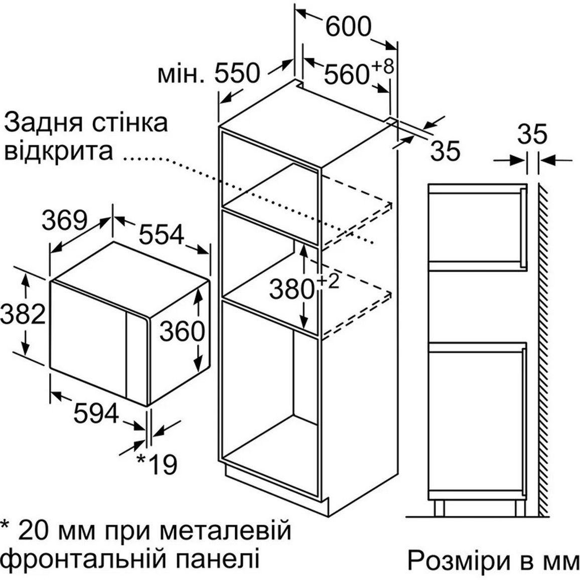Встраиваемая микроволновая печь BEL554MW2 Bosch