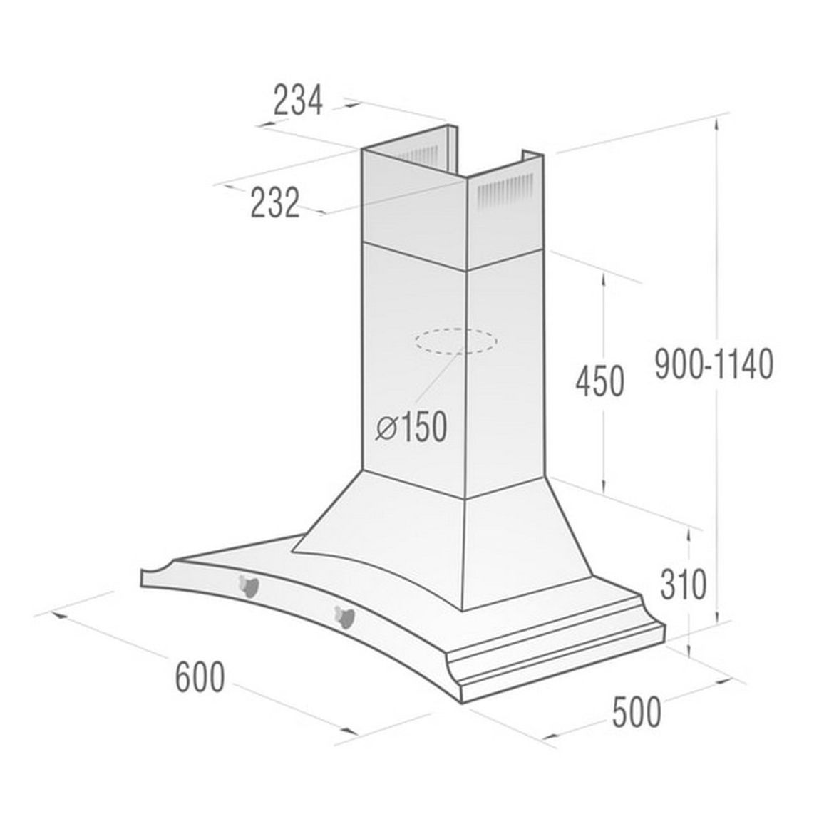 Купольна витяжка DK63MCLI Gorenje