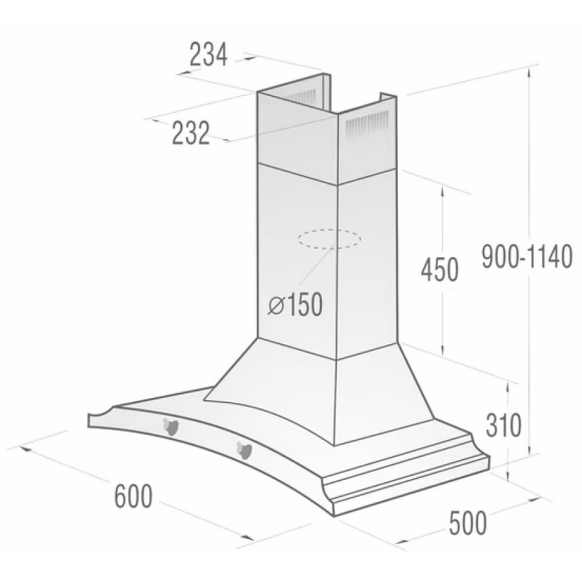 Купольная вытяжка DK63MCLB Gorenje