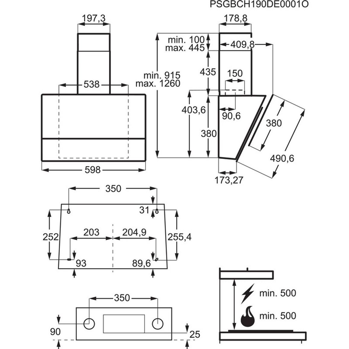 Пристенная вытяжка LFV616K 60см Electrolux Пристенная вытяжка LFV616K 60см Electrolux