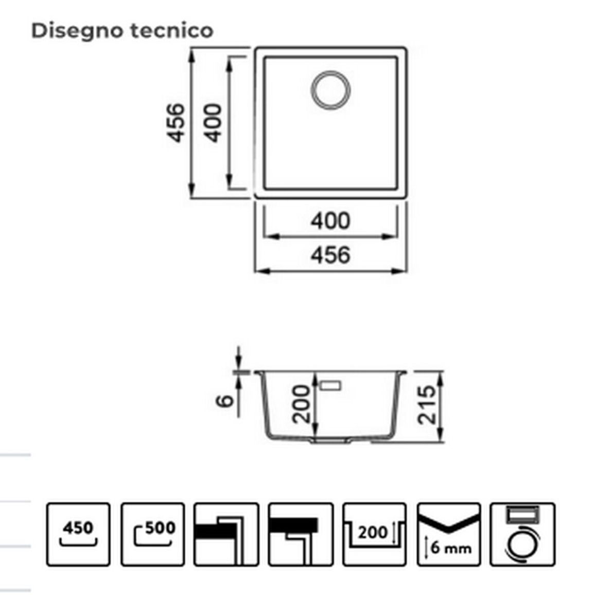 Мойка керамическая Zen 102 black 86 ELLECI Мойка керамическая Zen 102 black 86 ELLECI