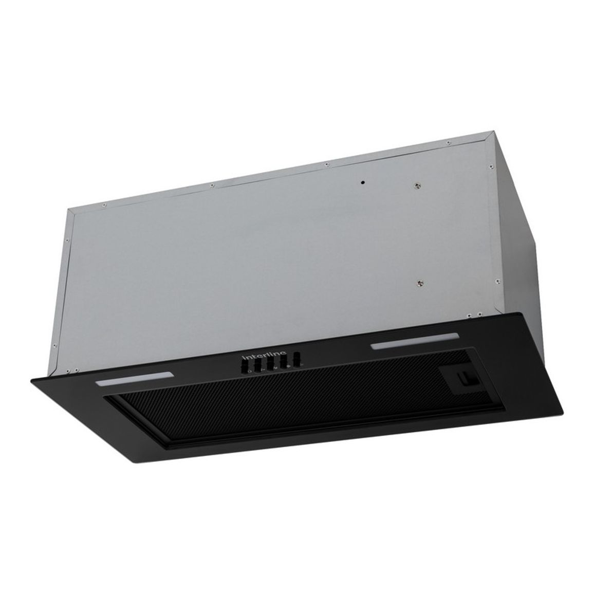 Вытяжка встраиваемая LINE S BL A/60 GL/PB черное стекло INTERLINE Вытяжка встраиваемая LINE S BL A/60 GL/PB черное стекло INTERLINE