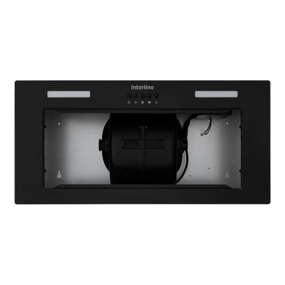 Вытяжка встраиваемая LINE S BL A/60 GL/PB черное стекло INTERLINE Вытяжка встраиваемая LINE S BL A/60 GL/PB черное стекло INTERLINE