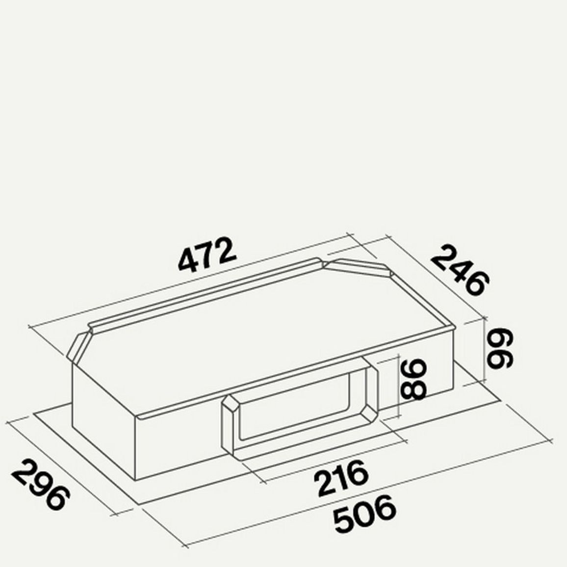 Мотор 800м3 Downdraft (slim) рециркуляц. (KACL.784#46F) Falmec