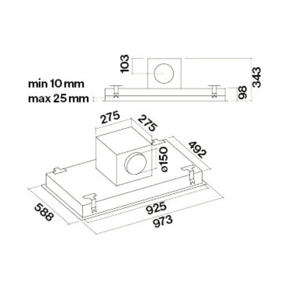 Витяжка стельова SIRIO EVO 90 WHITE GLASS (CSJI90.E3P2#ZZZF400F) Falmec