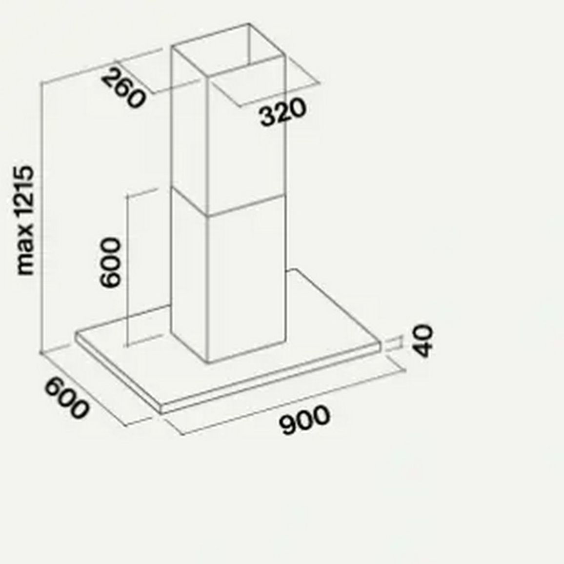 Витяжка острівна LUMEN IS 90 IX 800 WHITE (CLUI90.E0P1#NEUI491F) Falmec