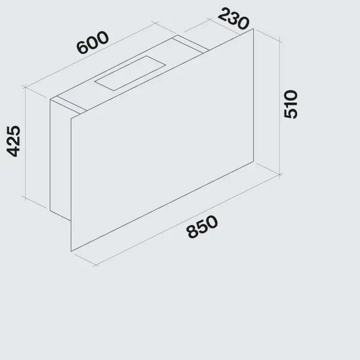 Витяжка пристінна COVER 85 BLACKBOARD GLASS 600 (CCFN85.E0P2#ZZZN460F) Falmec