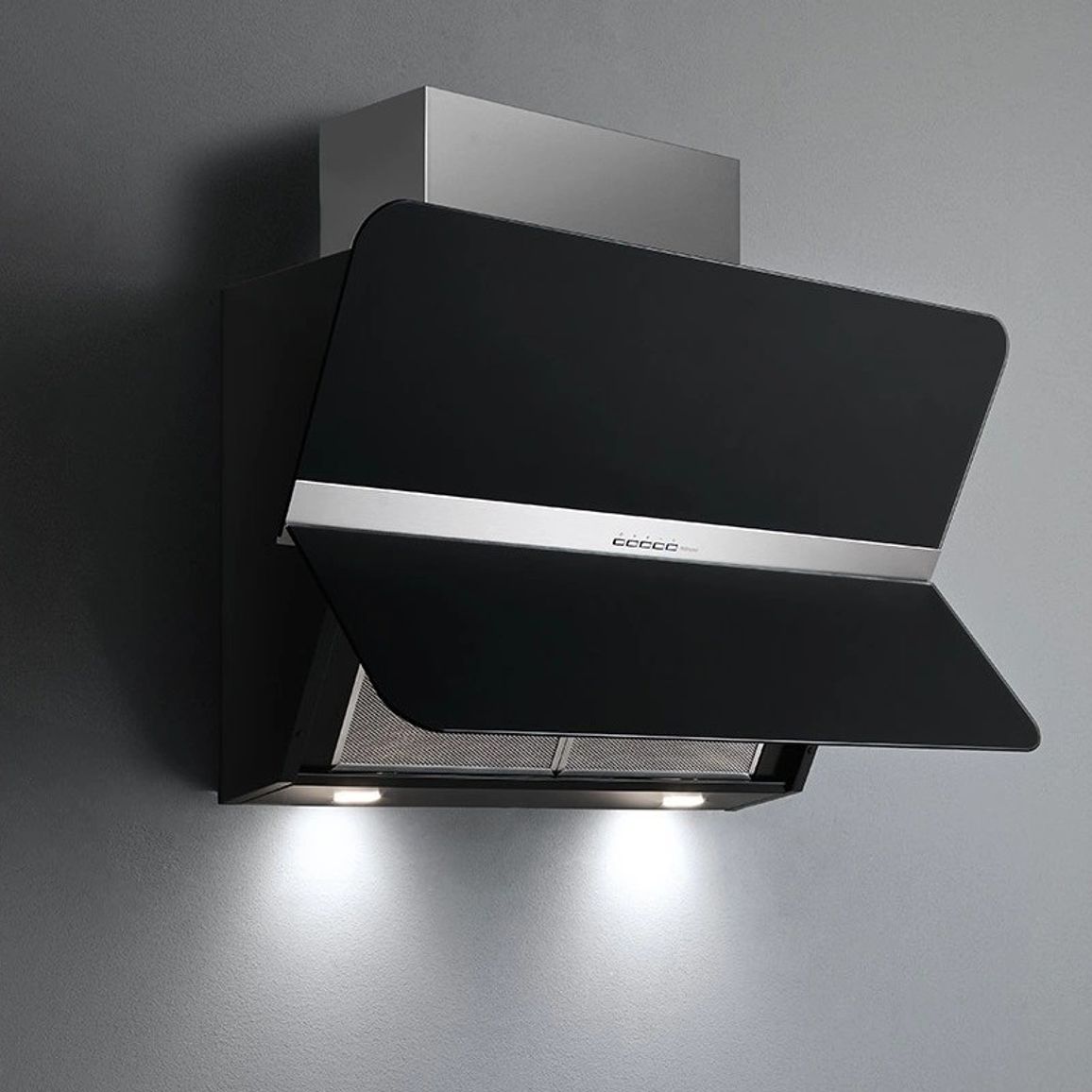 Витяжка пристінна FLIPPER 85 NRS BLACK SATIN GLASS 800 (CFPN85.E2P2#ZZZQ490F) Falmec