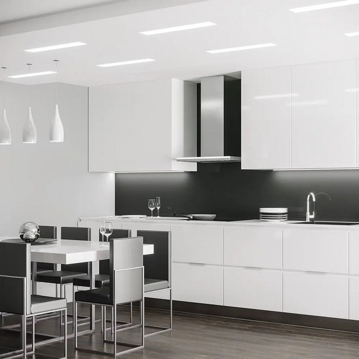 Витяжка пристінна LUMEN 60 IX 800 WHITE (CLUN60.E0P1#NEUI491F) Falmec