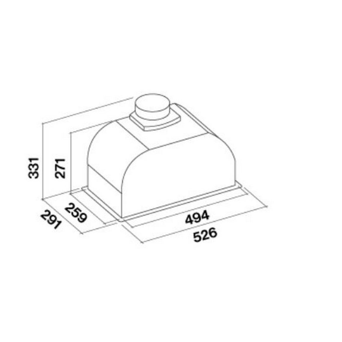 Витяжка вбудована GRUPPO INCASSO MURANO 50 800 WHITE GLASS (CGIW50.E10P6#ZZZF491F) Falmec