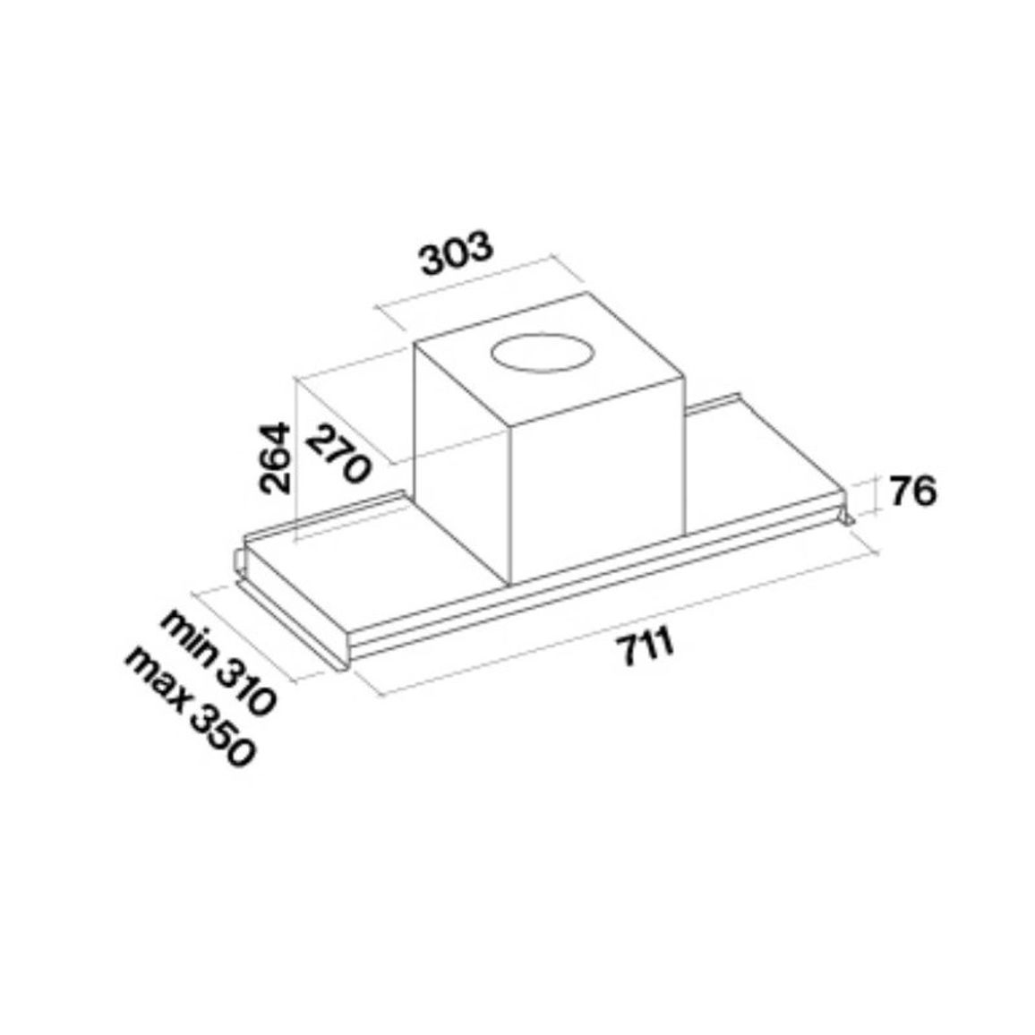 Витяжка вбудована VIRGOLA EVOLUTION 75 E.P. 600 (CVJN75.E17P2#ZZZ3460F) Falmec