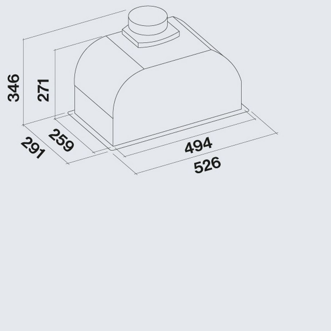 Витяжка вбудована Built-In Max EVO 50 WHITE 600 (CBIN50.E10#ZZZB460F) Falmec