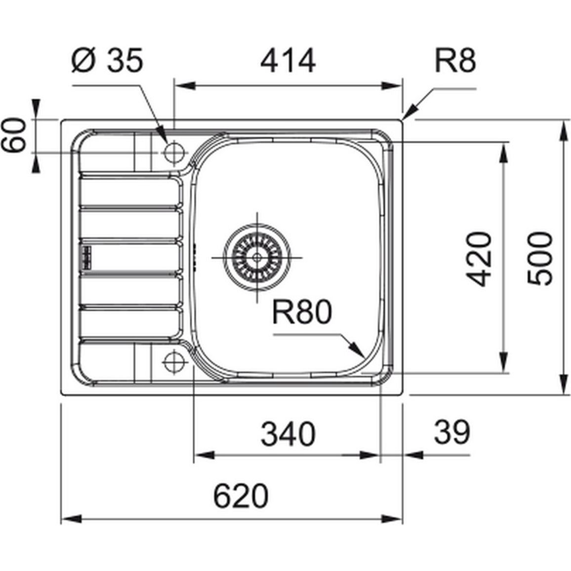 Мойка нерж. SKL 611-62 декор Franke (101.0716.714) Мойка нерж. SKL 611-62 декор Franke (101.0716.714)