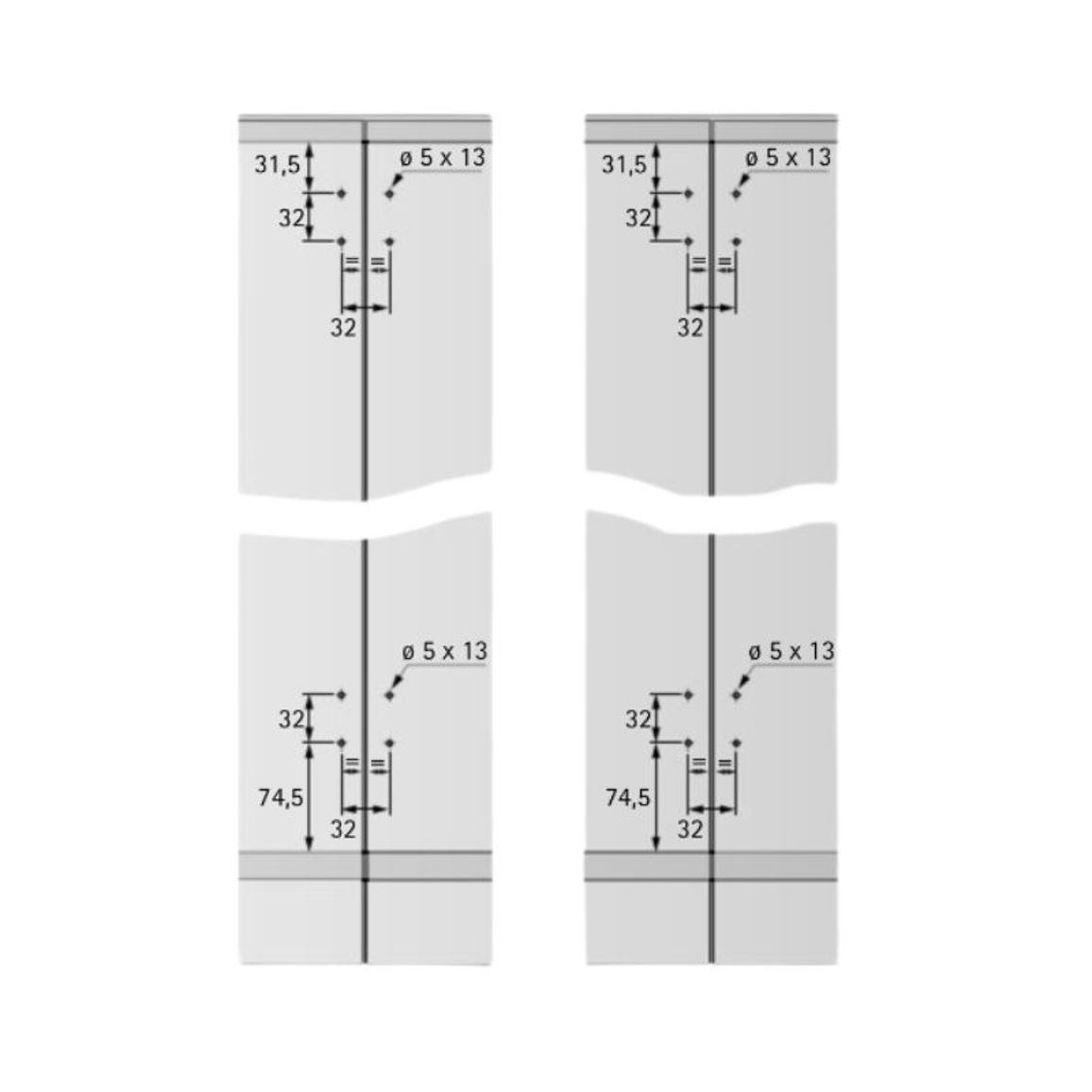 Элемент средней петли со штифтом, белый WingLine L (9330194) Hettich Элемент средней петли со штифтом, белый WingLine L (9330194) Hettich