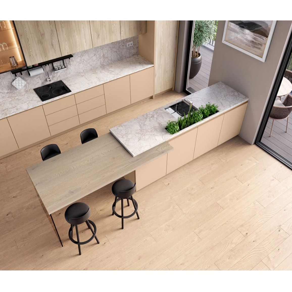 МДФ-панель Kronospan Feelness PET Ultra Matt K682 Альпака / двусторонняя UM\UM 2800х1220х18мм