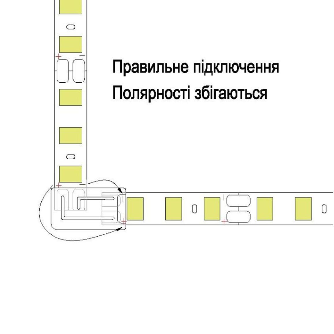 Кутовий з'єднувач SMD/COB 8 mm, проколювального типу