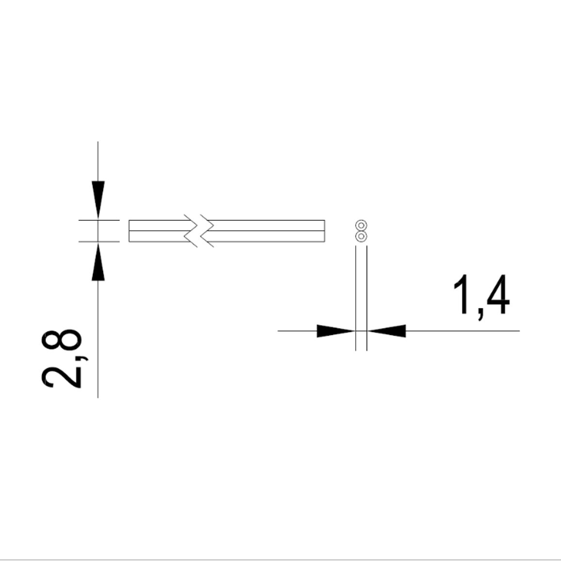 Провід мідний ШВП 2×0.34 mm, чорний Провід мідний ШВП 2×0.34 mm, чорний